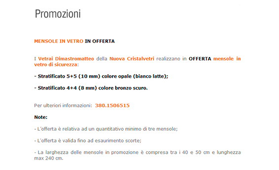 Mensole in vetro cristallo in offerta Barletta, Provincia di Barletta-Andria-Trani, Puglia, Italia, Foggia, Manfredonia, Mattinata, Cerignola, Ortanova, San Severo, Lucera, Provincia di Foggia, Citt Metropolitana di Bari, Altamura, Gravina di Puglia, Canosa di Puglia, Margherita di Savoia, Trinitapoli, San Ferdinando, Spinazzola, Minervino Murge, Molfetta, Giovinazzo, Corato, Terlizzi, Manfredonia, Mattinata, Cerignola, Ortanova